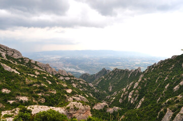 Fototapeta na wymiar Montserrat mountains near Barcelona, Spain 