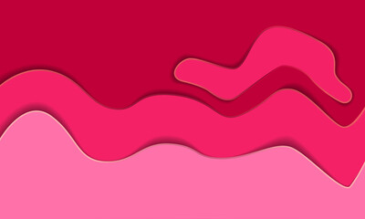 Pink paper cut abstract background