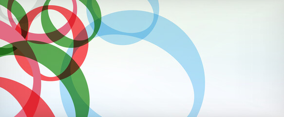 Ring geometric shapes, o letter repetition wallpaper. Abstract background for business or technology presentations, internet posters or web brochure covers