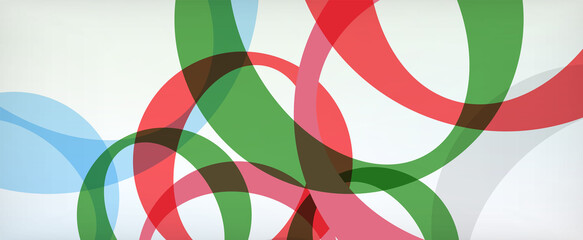 Obraz premium Ring geometric shapes, o letter repetition wallpaper. Abstract background for business or technology presentations, internet posters or web brochure covers