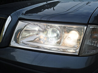 headlight of a car
