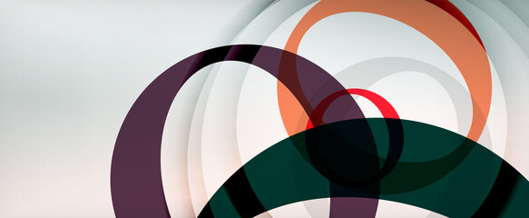 Ring geometric shapes, o letter repetition wallpaper. Abstract background for business or technology presentations, internet posters or web brochure covers