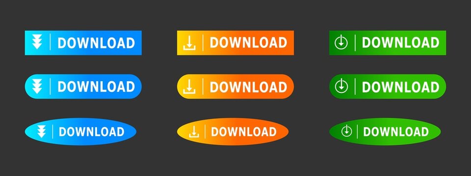 Color download icon. With a simple design. Click button for application and web design, vector icon illustration.