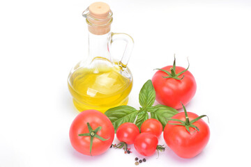 Oil olives and tomato