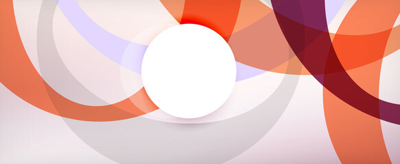 Obraz premium Ring geometric shapes, o letter repetition wallpaper. Abstract background for business or technology presentations, internet posters or web brochure covers