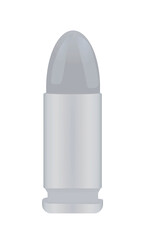 Isolated gun bullet. vector illustration