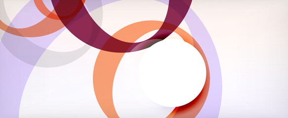 Ring geometric shapes, o letter repetition wallpaper. Abstract background for business or technology presentations, internet posters or web brochure covers