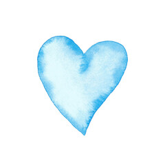 blue heart on white background