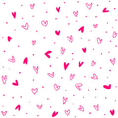 Heart doodles. Hand drawn hearts. Design elements for Valentine's day. Vector EPS 10.