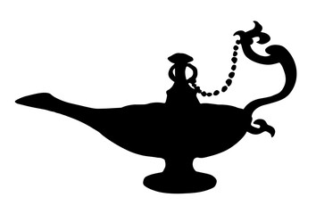 Lamp with a twinkle. Vector drawing