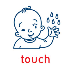 Touch. Icon of one of five senses