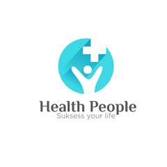 health people logo designs simple modern for hospital and medical service