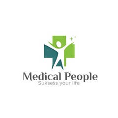 health people logo designs simple modern for hospital and medical service