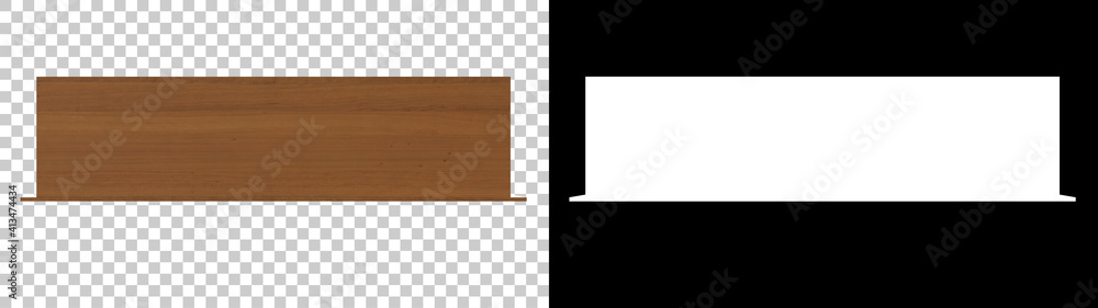 Poster closet top view isolated on background with mask. 3d rendering - illustration