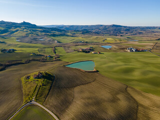 Aerial view of Val'd'Orcia