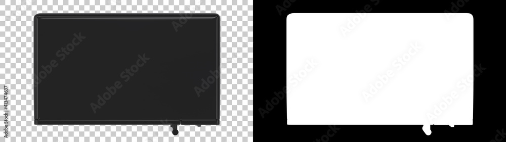 Poster toaster top view isolated on background with mask. 3d rendering - illustration