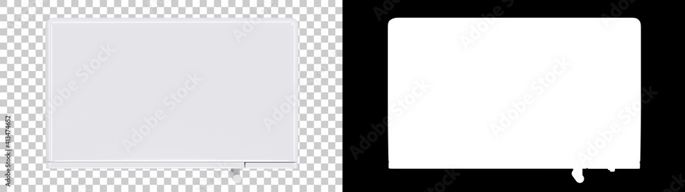 Poster toaster top view isolated on background with mask. 3d rendering - illustration
