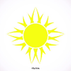 Sun icon. vector logo. flat style.