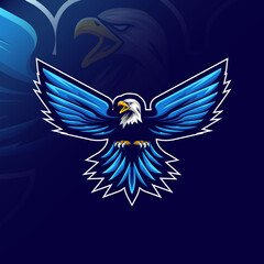 Eagle mascot logo e-sport design