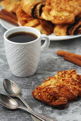 Traditional Swedish fika - a coffee break with pastries