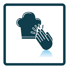 Obraz premium Clapping Palms To Toque Icon