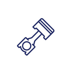 engine piston line icon on white