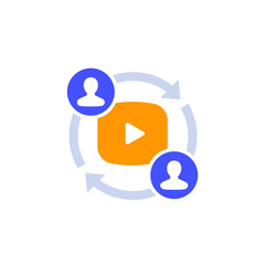 video marketing icon on white