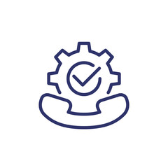 call settings outline icon on white