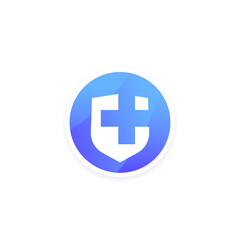 medical app logo icon, vector design