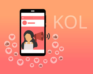 key opinion leader or KOL that have influences on consumer behavior vector