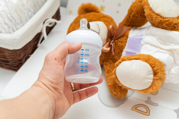 Teddy bear and diapers