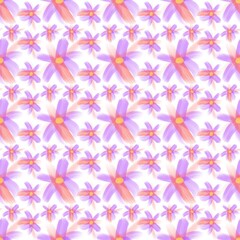 seamless pattern with pink flowers