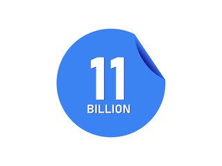 11 Billion texts on the blue sticker