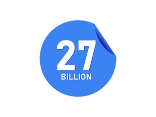 27 Billion texts on the blue sticker