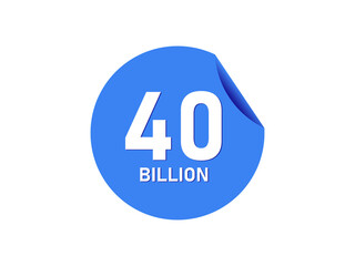 40 Billion texts on the blue sticker