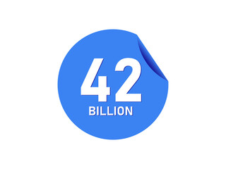 42 Billion texts on the blue sticker