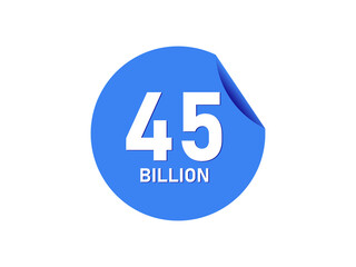 45 Billion texts on the blue sticker