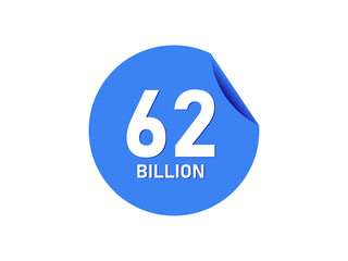 62 Billion texts on the blue sticker