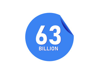 63 Billion texts on the blue sticker