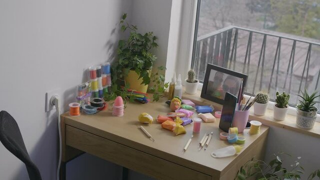 Modern workspace for art and craft