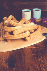 churros con chocolate, desayuno típico español que se toma en familia los fines de semana