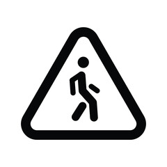road traffic sign entry for people vector icon eps 10