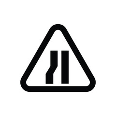 The road sign is black. Road traffic rules vector icons