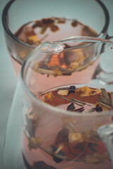 different tea with beauty