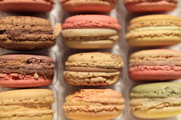 Macaroons in Paris in a box