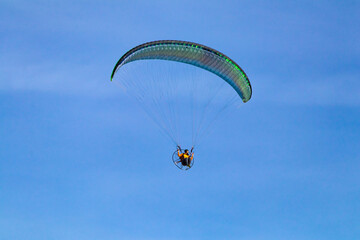 paragliding in the sky