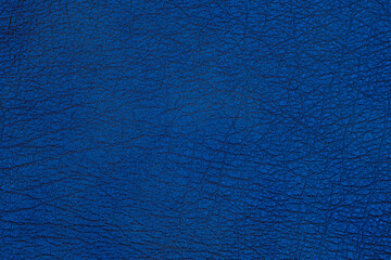 Blue leather background. Natural leather surface for banner background.