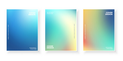 Obraz na płótnie Canvas Colorful modern gradient covers template design set