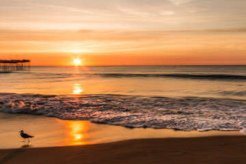 dramatic seascape image of Virginia Beach in summer