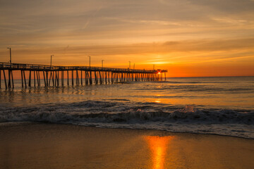 dramatic seascape image of Virginia Beach in summer